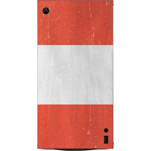 Peru Flag Distressed XBox Series X Digital Edition Console Skin